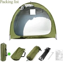 Merkloos Fietstent, Beschermhoes Fietsenschuur, Tent Voor Camping In De Open Lucht-groen 200*80*165CM -Buitenkampeer Winkel 1200x1182