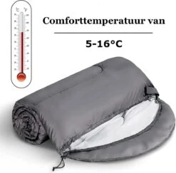Meisterhome® Mummy Slaapzak - Kamperen - Antraciet - Ca. 220 X 75 Cm - Incl. Draagtas -Buitenkampeer Winkel 1200x1182 6