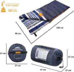 Dutch Mountains Slaapzak Goeree XL - Extra Groot 220x90cm - Katoenen Binnenkant - Aanritsbaar - Tochtstrip En Compressiehoes -Buitenkampeer Winkel 1200x1182 7