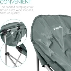 Navaris Klapstoel XXL - Campingstoel Met Opbergtas - Draagbare Stoel Voor Kamperen, Festivals En Vissen -Strandstoel - Inklapbaar - Grijs -Buitenkampeer Winkel 1200x1188 1