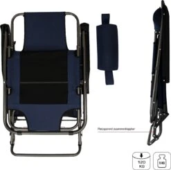 Ligstoel 180x60cm - Opvouwbaar Campingstoel Ligbed Strandstoel Tuinstoel Vouwligstoel Blauw -Buitenkampeer Winkel 1200x1191 2