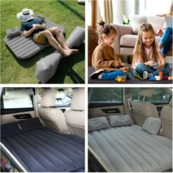 Flightmode - Opblaasbaar Matras Voor Auto, Opblaasbaar Bed, Autostoel, Comfortabel, Met Elektrische Luchtpomp En 3 Adapters, 2 Kussens En Transporttas, Voor Camping, Reizen, Strand -Buitenkampeer Winkel 1200x1195 8