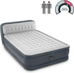 Intex 64448 - Queen Deluxe Ultra-Plush Zelfopblazend 2-persoons Luchtbed Met Hoofdboord (203x152x46cm) -Buitenkampeer Winkel 1200x1196 22