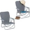 Relaxdays Strandstoel Opvouwbaar - Set Van 2 - Lage Campingstoel - Kampeerstoel Leuning - Grijs -Buitenkampeer Winkel 1200x1197 5