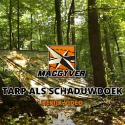 MacGyver® ‘3-in-1’ Tent | Tarp – Schaduwdoek – Hangmat | Strandtent | Outdoor-tent | Shelter | Vistent | 280 X 280 Cm | Camouflage | Waterdicht | Lichtgewicht -Buitenkampeer Winkel 1200x1198 22