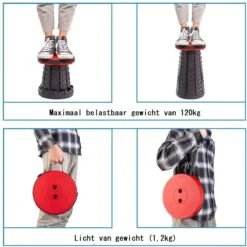 Kampeerkruk - Uitschuifbare Kruk - Rood/Zwart- Tot 120 Kg - Travel Stool - Opvouwbare Campingkruk - Inklapbaar Krukje - Telescopische Kruk - Camping - Outdoor -Buitenkampeer Winkel 1200x1198 9