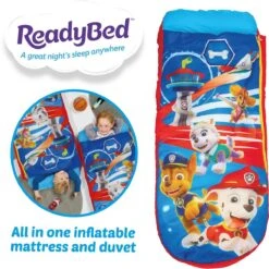 Paw Patrol Junior ReadyBed-2 In 1 Kids Sleeping Inflatable Air Bed In A Bag With A Pump, Polyester, Single -Buitenkampeer Winkel 1200x1199 4
