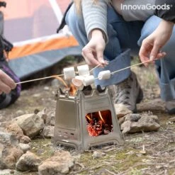 Innovagoods INKLAPBARE STALEN CAMPINGOVEN FLAMET - Camping Oven - Mini Oven - Camping Oventje - Oventje Camping - Mini Oven Vrijstaand - Mini Oventje -Buitenkampeer Winkel 1200x1200 1001
