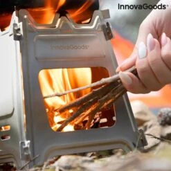 Innovagoods INKLAPBARE STALEN CAMPINGOVEN FLAMET - Camping Oven - Mini Oven - Camping Oventje - Oventje Camping - Mini Oven Vrijstaand - Mini Oventje -Buitenkampeer Winkel 1200x1200 1002