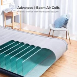 Sable Luxe Queen Size 2 Persoons Luchtmatras Met Ingebouwd Kussen, Opblaasbaar Luchtbed Met Ingebouwde Elektrische Pomp Voor Kamperen, Reizen Of Overnachtende Gasten Of Festival -Buitenkampeer Winkel 1200x1200 1096