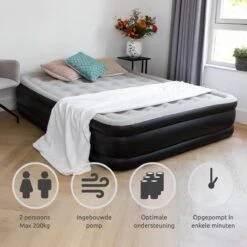 BluMill Luchtbed - 2-persoons - Ingebouwde Pomp - 203x152x36 Cm - Duurzame Keuze -Buitenkampeer Winkel 1200x1200 1105