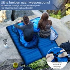 Hikr® Slaapmat 10cm+ Dikte - Comfortabel Luchtmatras - Zelfopblazend Met De Voet - TPU+40D Nylon - Slaapmatje Eenpersoons En Uit Te Breiden Tot Tweepersoons - Slaapmat Met Ingebouwde Pomp -Buitenkampeer Winkel 1200x1200 1116
