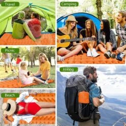 LVNRIDS Isomat, Zelfopblazend, Ultralicht, Luchtmatras, Camping, Zelfopblaasbaar, Opblaasbaar Matras, 3,9 Inch Dik, Met Voetperspomp En Kussen, Voor Camping, Reizen, Outdoor, Wandelen, Strand, Oranje -Buitenkampeer Winkel 1200x1200 1222