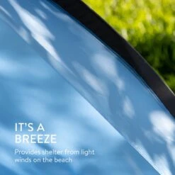 Navaris Windscherm Voor Het Strand - Zon- En Windbescherming Voor Drie Personen - Pop-up Speeltent Met UV- Bescherming - Beach Shelter Met Draagtas -Buitenkampeer Winkel 1200x1200 132