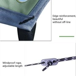 Merkloos TDR - Outdoor Draagbaar Zonnescherm Met Opbergtas - Waterdicht - Tarps Voor Kamperen 300 *300cm - 3-4 Personen -Leger Groen -Buitenkampeer Winkel 1200x1200 1341