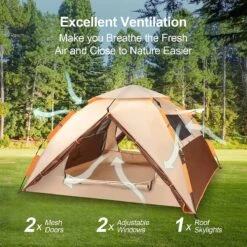 Merkloos Kamping Tent / Absolutely Waterproof, Lightweight Camping Tent With - Tent Ideal For Camping In The Garden, Dome Tent, -Buitenkampeer Winkel 1200x1200 136