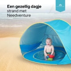 Needventure Baby Strandtent - Pop Up Tent - Windscherm Strand - Camping Strandtentje - Speeltent - Blauw -Buitenkampeer Winkel 1200x1200 1371