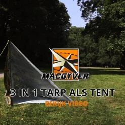MacGyver® ‘3-in-1’ Tent | Tarp – Schaduwdoek – Hangmat | Strandtent | Outdoor-tent | Shelter | Vistent | 280 X 280 Cm | Camouflage | Waterdicht | Lichtgewicht -Buitenkampeer Winkel 1200x1200 1379
