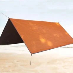Merkloos TDR - Outdoor Draagbaar Zonnescherm Met Opbergtas - Waterdicht-SPF - Tarps Voor Kamperen300 * 300cm - 3-4Personen - Orange -Buitenkampeer Winkel 1200x1200 1390