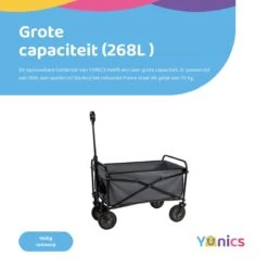 YUNICS® Bolderkar Opvouwbaar - Bolderwagen Met Stevig Harmonicaframe - Draaibare Wielen - 70KG Draagkracht - Groen -Buitenkampeer Winkel 1200x1200 1402