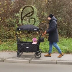 FableKids LEO X4Plus Opvouwbare Wagen Met Dak Fossil Grey -Buitenkampeer Winkel 1200x1200 1404