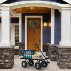 Relaxdays Bolderkar Tuin - Platte Tuinwagen - Luchtbanden - 200 Kg - Transportkar - Staal -Buitenkampeer Winkel 1200x1200 1412