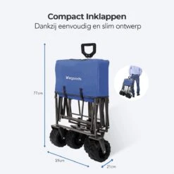 LifeGoods Bolderkar - Opvouwbaar - Tot 80KG - 94L - Wasbaar Polyester - 98x45cm - Blauw/Grijs 15 LifeGoods Bolderkar - Opvouwbaar - Tot 80KG - 94L - Wasbaar Polyester - 98x45cm - Blauw/Grijs -Buitenkampeer Winkel 1200x1200 1419