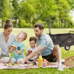 LifeGoods Bolderkar - Opvouwbaar - Draaibare Wielen - 2 Standen - 70KG Draagkracht - Grijs -Buitenkampeer Winkel 1200x1200 1443