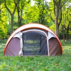 Fly Lab Luxe Pop Up Tent - Kampeer Tent - Grijs/Oranje - 4 Persoons -Buitenkampeer Winkel 1200x1200 145