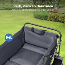 LifeGoods Bolderkar - Opvouwbaar - Tot 80KG - 94L - Wasbaar Polyester - 98x45cm - Zwart/Grijs 16 LifeGoods Bolderkar - Opvouwbaar - Tot 80KG - 94L - Wasbaar Polyester - 98x45cm - Zwart/Grijs -Buitenkampeer Winkel 1200x1200 1501