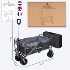 LifeGoods Bolderkar - Opvouwbaar - Tot 80KG - 94L - Wasbaar Polyester - 98x45cm - Zwart/Grijs 18 LifeGoods Bolderkar - Opvouwbaar - Tot 80KG - 94L - Wasbaar Polyester - 98x45cm - Zwart/Grijs -Buitenkampeer Winkel 1200x1200 1503