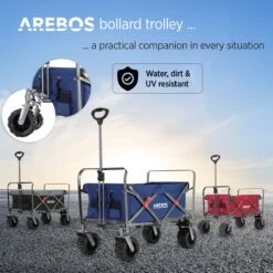 AREBOS Handkar | Transportwagen | Apparatuurwagen | Opvouwbaar | Blauw 16 AREBOS Handkar | Transportwagen | Apparatuurwagen | Opvouwbaar | Blauw -Buitenkampeer Winkel 1200x1200 1529