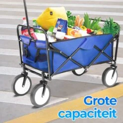 Merkloos Bolderkar - Bolderkar Opvouwbaar - Bolderwagen - Bolderwagen Opvouwbaar - Blauw -Buitenkampeer Winkel 1200x1200 1558