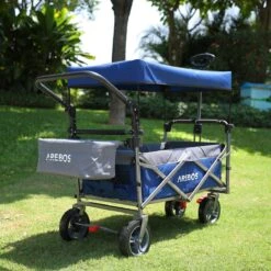 AREBOS Premium Steekwagen Met Dak Opvouwbare Tuinkar Handkar Bolderkar Blauw / Grijs -Buitenkampeer Winkel 1200x1200 1587