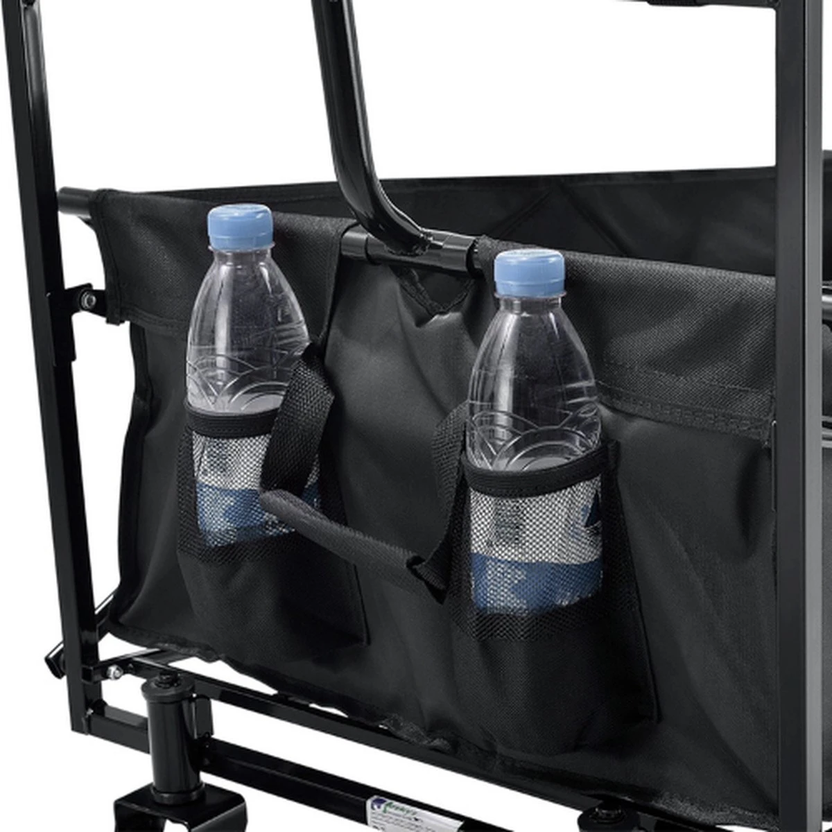 Rijoka Opvouwbare Bolderkar/Bolderwagen | Met Dakje En Draagtas | Zwart 6 Rijoka Opvouwbare Bolderkar/Bolderwagen | Met Dakje En Draagtas | Zwart - Afbeelding 4