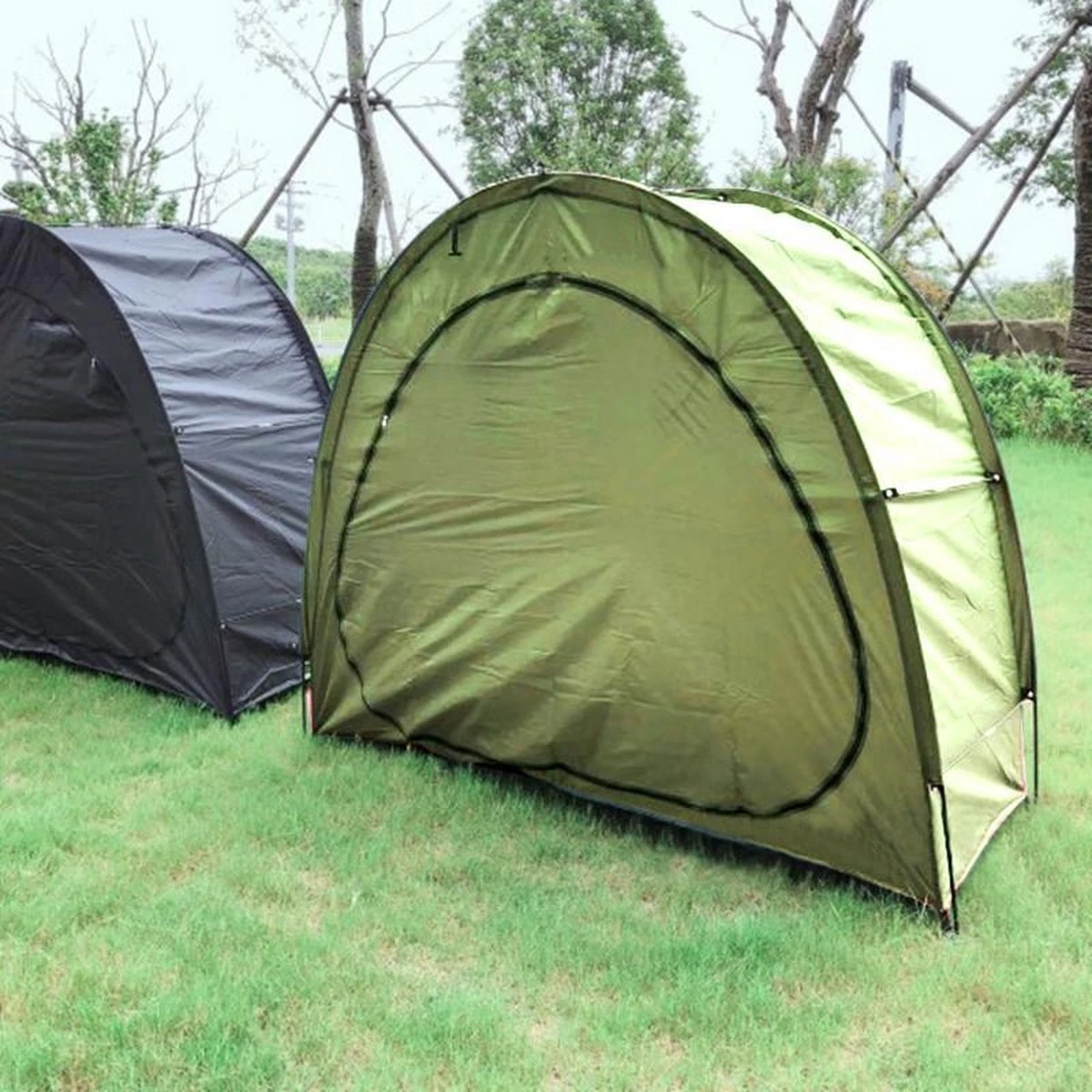 Merkloos Fietstent,Beschermhoes Fietsenschuur, Tent Voor Camping In De Open Lucht-groen 200*80*165CM 5 Merkloos Fietstent,Beschermhoes Fietsenschuur, Tent Voor Camping In De Open Lucht-groen 200*80*165CM - Afbeelding 3