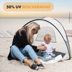 Deryan Luxe Pop Up Strandtent - Anti-UV 50+ - Cream -Buitenkampeer Winkel 1200x1200 170