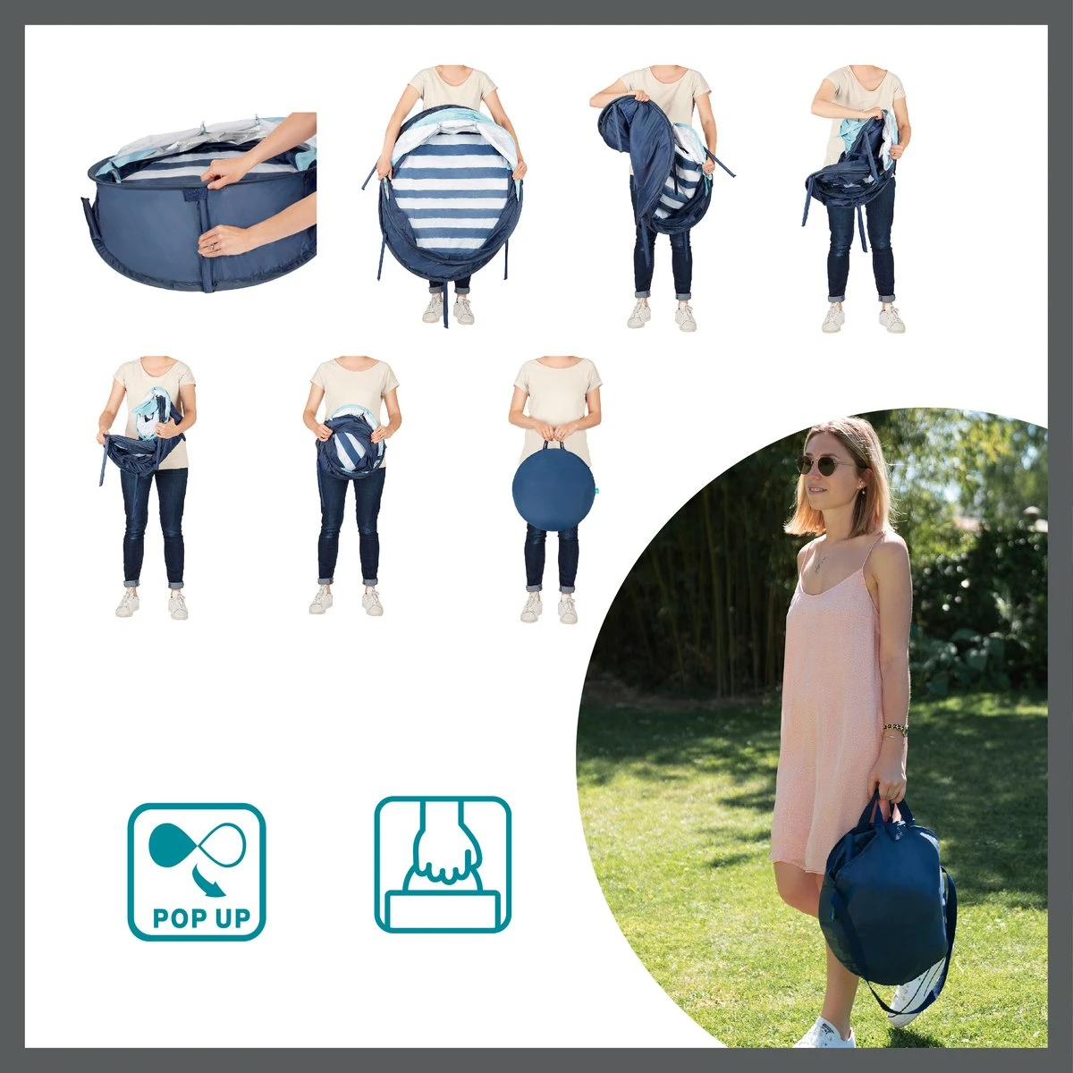 Babymoov Babyni Speelruimte & Extra Bedje Anti-UV FPS 50+ Marinière 5 Babymoov Babyni Speelruimte & Extra Bedje Anti-UV FPS 50+ Marinière - Afbeelding 3