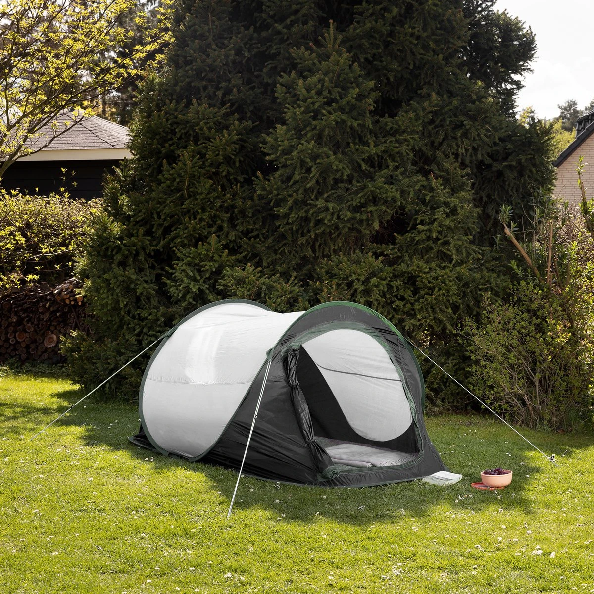 JEMIDI Tweepersoons Pop-up Tent - Opgooitent, Werptent Voor 2 Personen - Ideaal Als Festivaltent Of Kampeertent - Verschillende Kleuren 10 JEMIDI Tweepersoons Pop-up Tent - Opgooitent, Werptent Voor 2 Personen - Ideaal Als Festivaltent Of Kampeertent - Verschillende Kleuren - Afbeelding 9