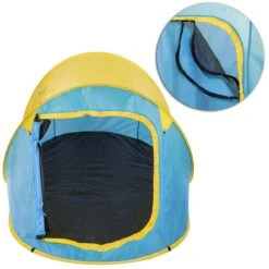 Pop Up Tent Waterkolom 1500 Mm/Cm² - Blauw - 2 Persoons -Buitenkampeer Winkel 1200x1200 25