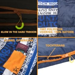 Dutch Mountains Slaapzak Goeree XL - Extra Groot 220x90cm - Katoenen Binnenkant - Aanritsbaar - Tochtstrip En Compressiehoes -Buitenkampeer Winkel 1200x1200 295