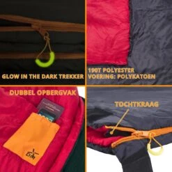 Dutch Mountains Slaapzak Tholen - 200 X 80cm - Aanritsbaar - Slechts 1140 Gram – Polyester - Tochtstrip En Compressiehoes -Buitenkampeer Winkel 1200x1200 315
