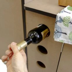 Camper Keuken MDF - Linkerkant EU - Inclusief Kledingstang + Wijnrek - Onbewerkt - Inbouw Kasten Inrichting Kampeerauto Caravan -Buitenkampeer Winkel 1200x1200 400