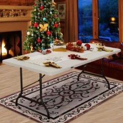 Casaria Tuintafel Opvouwbaar – Met Draaggreep 220x70 Cm – Wit -Buitenkampeer Winkel 1200x1200 449