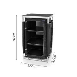 Campart Campingkast CU-0719 – Opvouwbaar En Verstelbaar - 4 Verstelbare Poten - 3 Lagen - Aluminium Frame - Grijs -Buitenkampeer Winkel 1200x1200 485