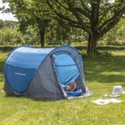 Dunlop Pop Up Tent 220 X 120 X 90 Cm - Grijs/ Blauw - 1 Persoons -Buitenkampeer Winkel 1200x1200 65