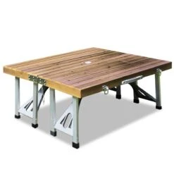 Merkloos Deuba Picknicktafel Campingtafel - Opvouwbaar Voor 4 Personen - Hout En Aluminium -Buitenkampeer Winkel 1200x1200 695