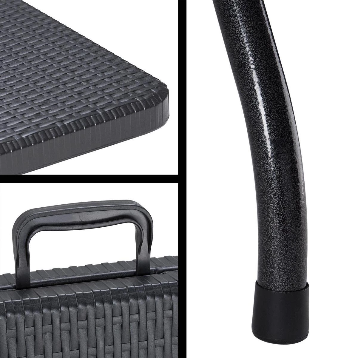 Casaria Tuintafel Opvouwbaar – Met Draaggreep 180x75 Cm – Zwart 6 Casaria Tuintafel Opvouwbaar – Met Draaggreep 180x75 Cm – Zwart - Afbeelding 4