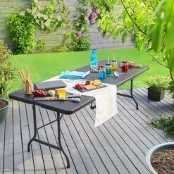 Casaria Tuintafel Opvouwbaar – Met Draaggreep 180x75 Cm – Zwart 17 Casaria Tuintafel Opvouwbaar – Met Draaggreep 180x75 Cm – Zwart -Buitenkampeer Winkel 1200x1200 745