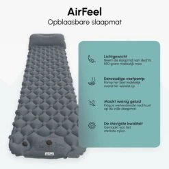 AirFeel Opblaasbaar Slaapmatje - Ingebouwde Pomp En Kussen - Lichtgewicht - 196 X 60 X 6cm - Gray 13 AirFeel Opblaasbaar Slaapmatje - Ingebouwde Pomp En Kussen - Lichtgewicht - 196 X 60 X 6cm - Gray -Buitenkampeer Winkel 1200x1200 778